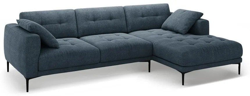 Ciemnoniebieski narożnik (prawostronny/z szezlongiem) Bemy – Micadoni