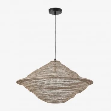 Lampa Sufitowa Zulma Żelazna Ø65 Cm Kremowa - Sklum