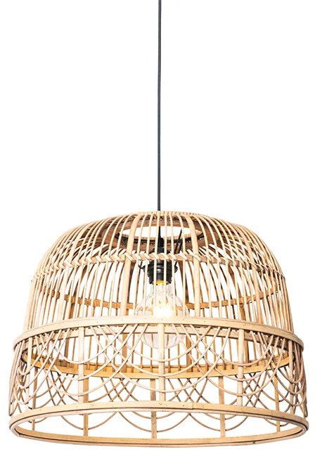 Orientalna lampa wisząca z rattanu 44 cm - MichelleKolonialny Oswietlenie wewnetrzne