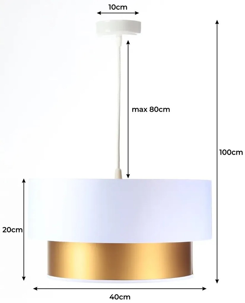 Lampa wisząca DOUBLE GRAY 40 szara/srebrna BPS KONCEPT