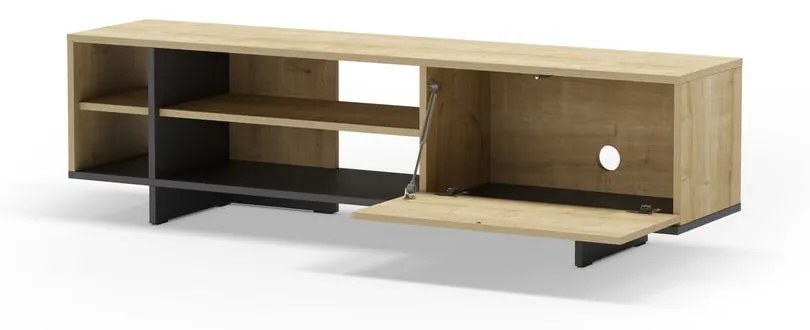 Szafka pod TV w dekorze dębu 160x44 cm Cequoia – Marckeric