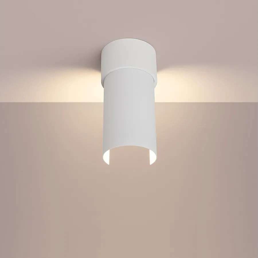 Lampa sufitowa minimalistyczny Torow, stal - 1 źródło światła 3000K - L.10 x H.21 cm - biały