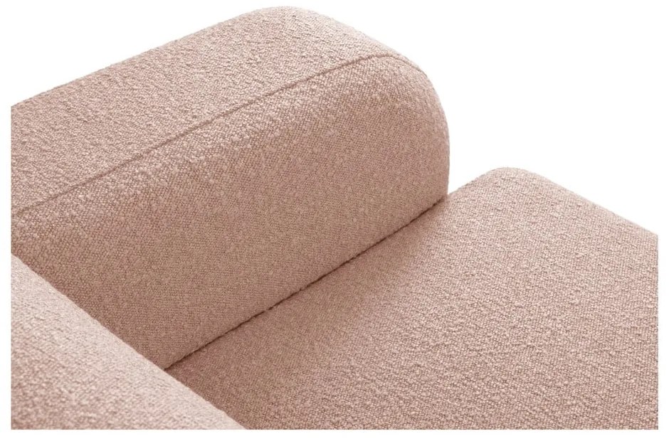 Różowa sofa z materiału bouclé 235 cm Molino – Micadoni Home