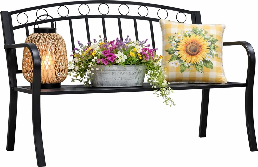 Ławka ogrodowa z okuciem w koła D5-S71