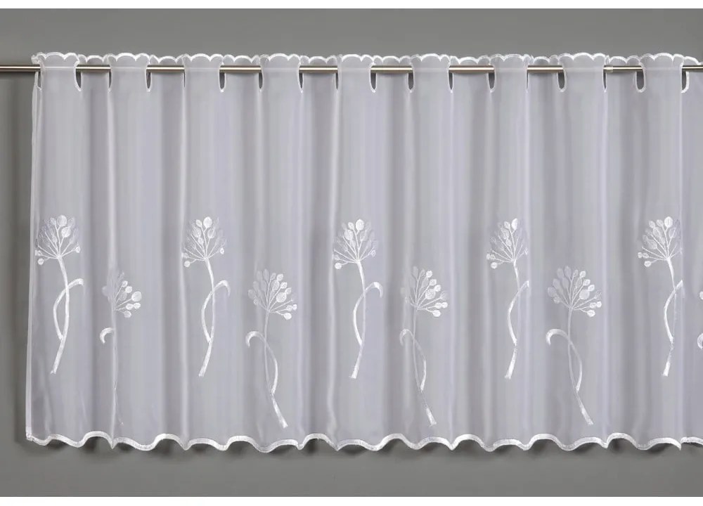 Biała firanka z woalu 140x48 cm Dandelion – Sehlbach
