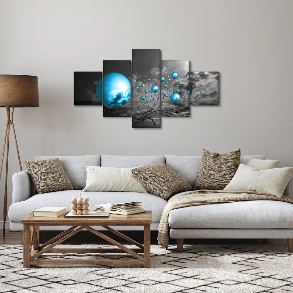 Obraz jasnoniebieskich kul (125x70 cm)