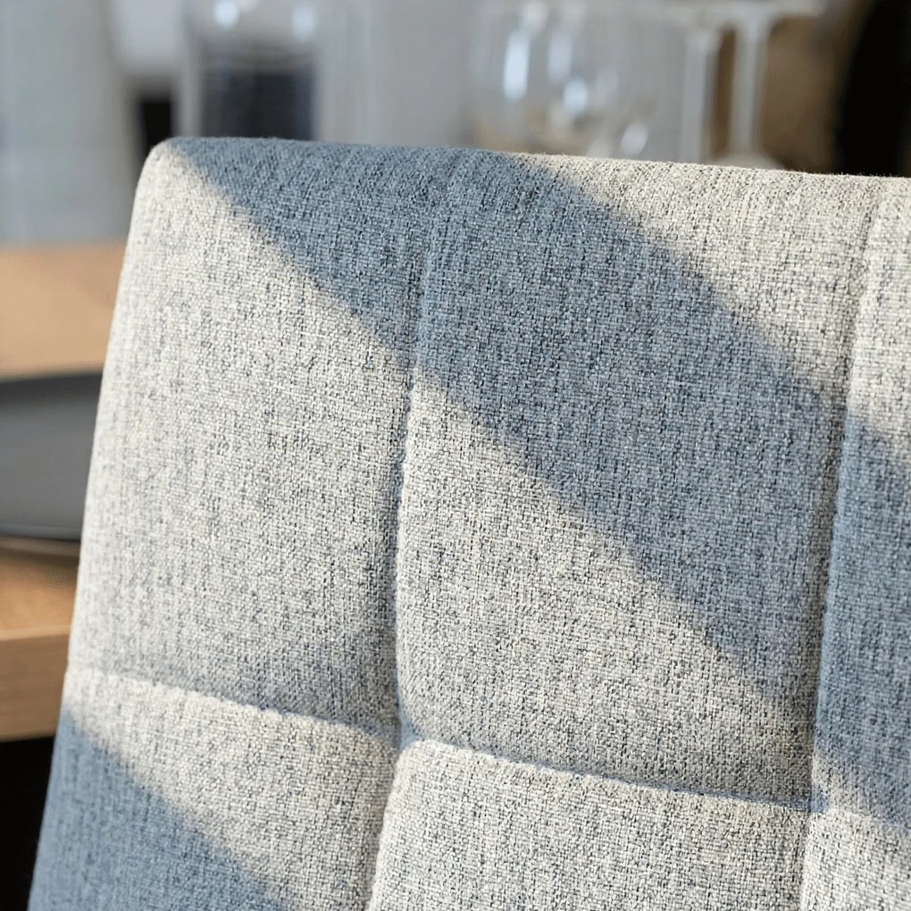 Krzesło Tapicerowane do Jadalni TEX Szare Nowoczesne Loft