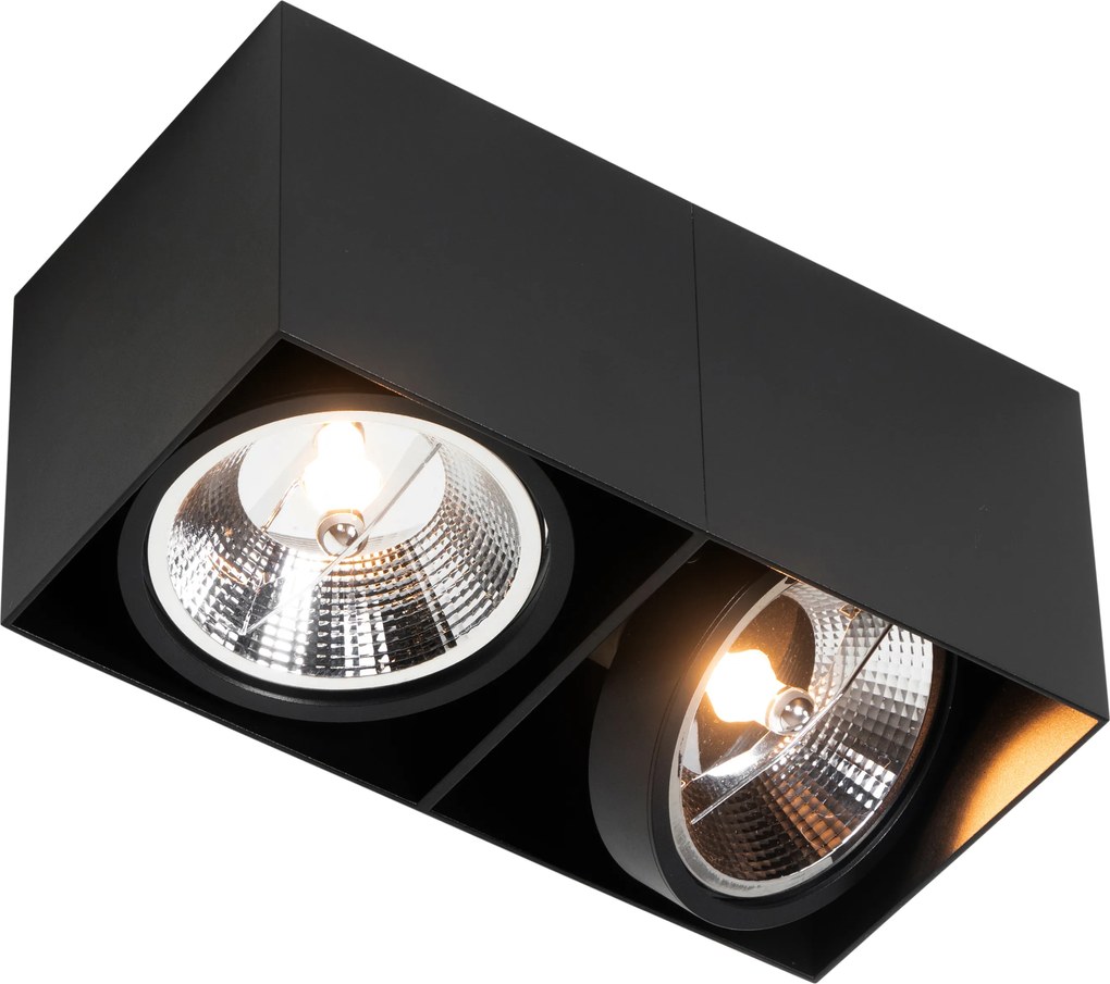 Inteligentny reflektor czarny prostokątny 2-punktowy z 2 Wifi GU10 111mm - Box