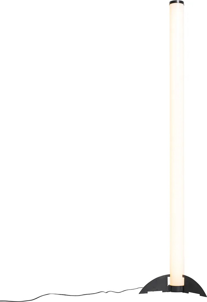 Lampa stojąca czarna z możliwością regulacji barwy światła w Kelvinach z pilotem - Bomba