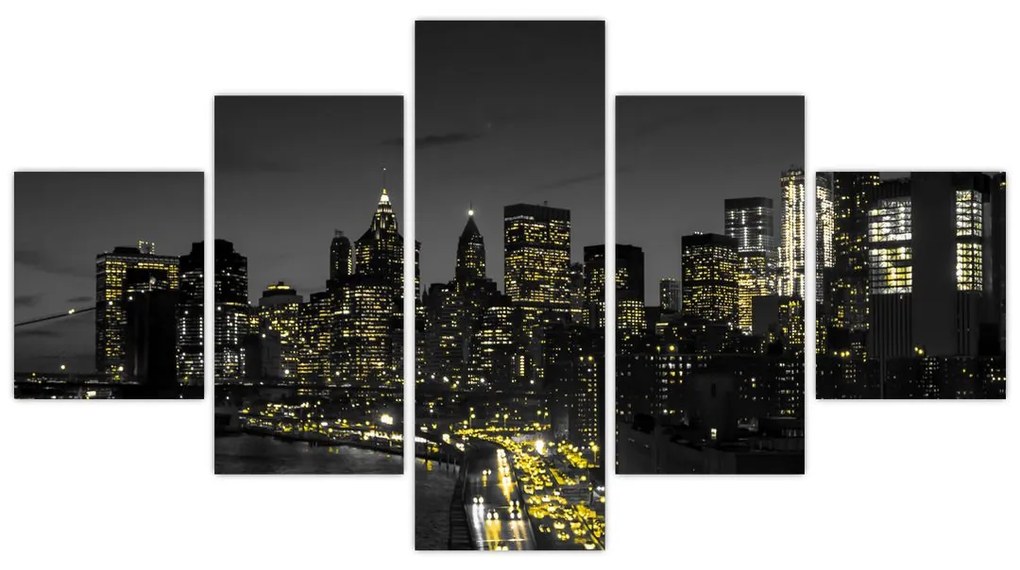Obraz nocnej metropolii (125x70 cm)