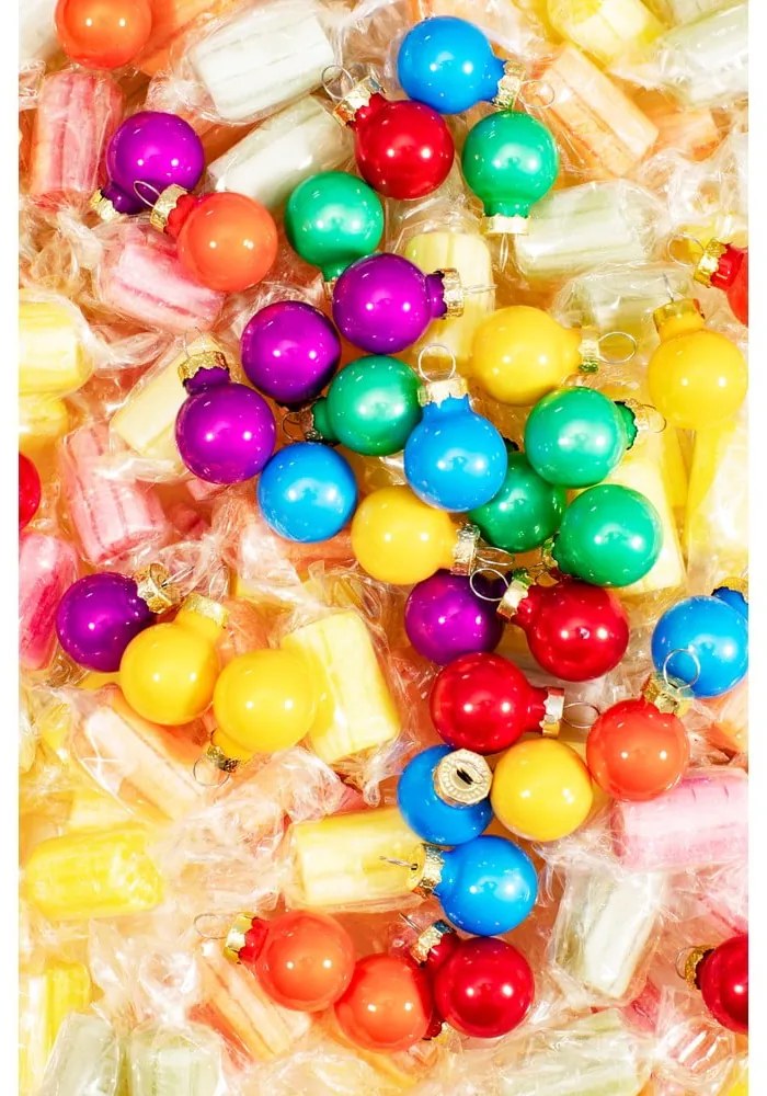 Szklane bombki wykonane ręcznie zestaw 36 szt. ø 2 cm Rainbow Mini – Sass &amp; Belle