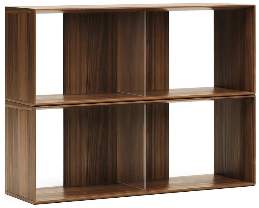 Modułowy system półek w dekorze orzecha 2 szt. 101x76 cm Litto – Kave Home