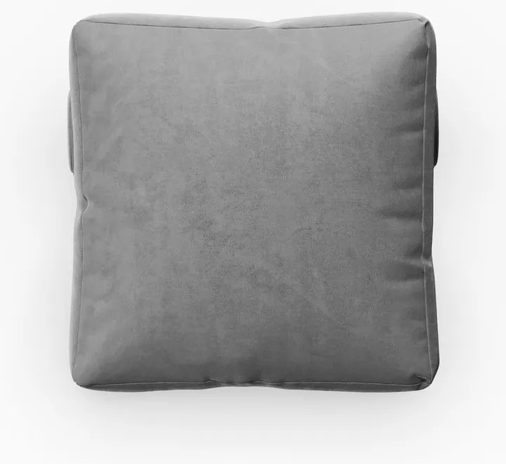 Szara aksamitna poduszka do sofy modułowej Rome Velvet – Cosmopolitan Design