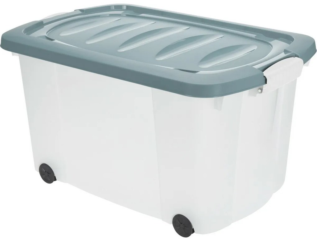Pojemnik do przechowywania na kółkach, 60 x 39 x 32 cm, zielony