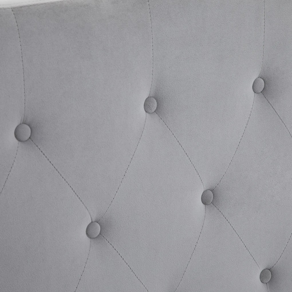 HOMCOM Zagłówek do łóżka tapicerowany kolor szarym topola poliester 185 x 8 x 134 cm