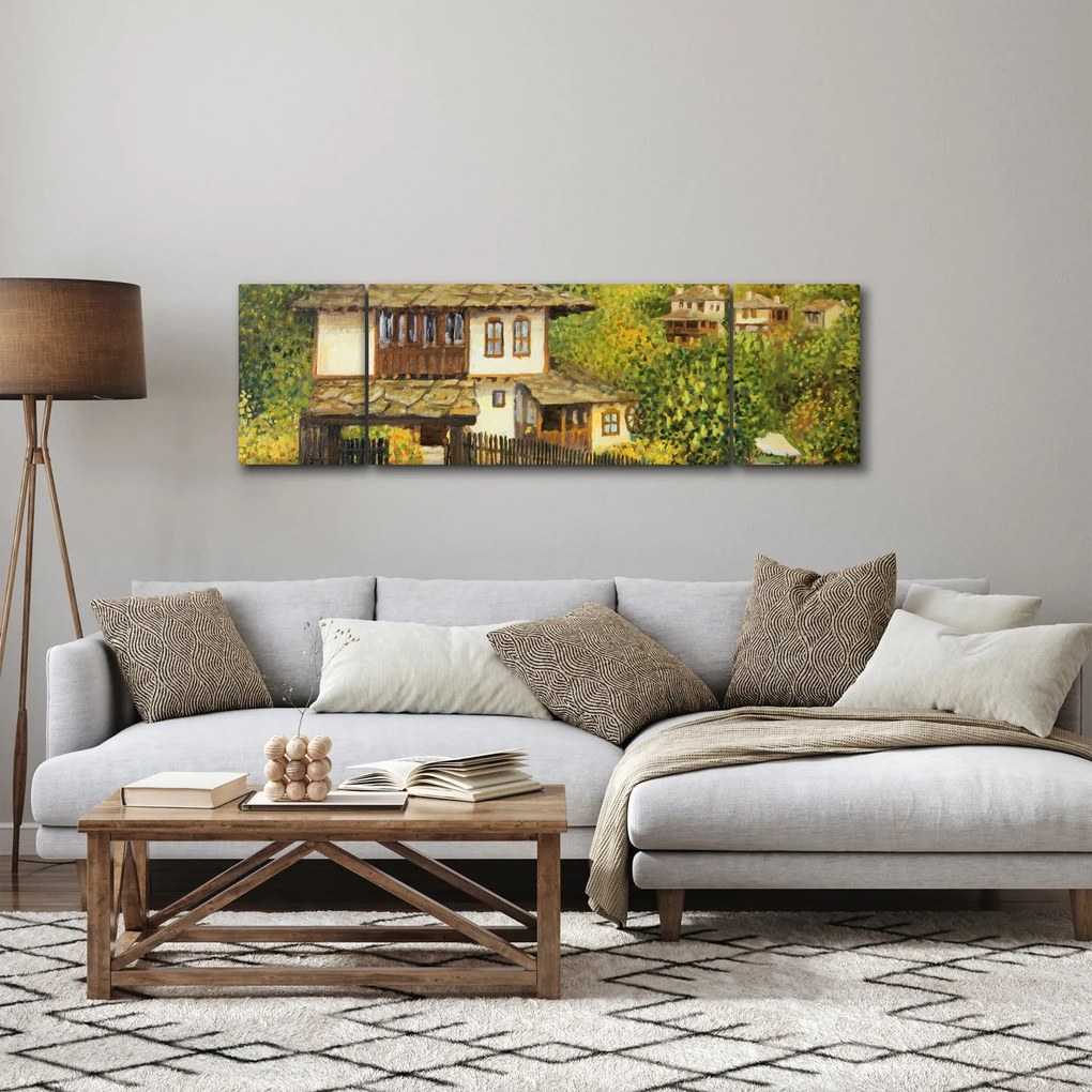 Obraz - Domki letniskowe w lecie (170x50 cm)