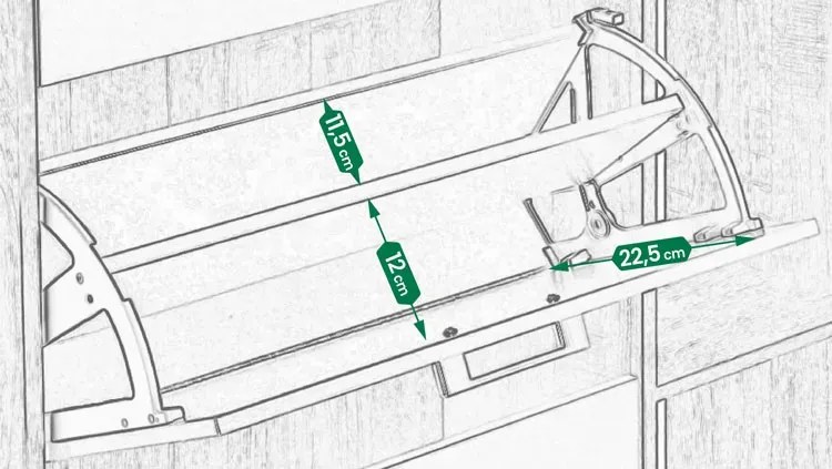 Dwukomorowa nowoczesna szafka na buty czarny naturalny + Z5-L14