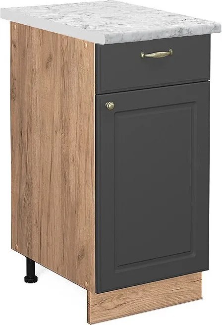 Szafka dolna do kuchni antracytowo-złoty 40x60x82 fame-line