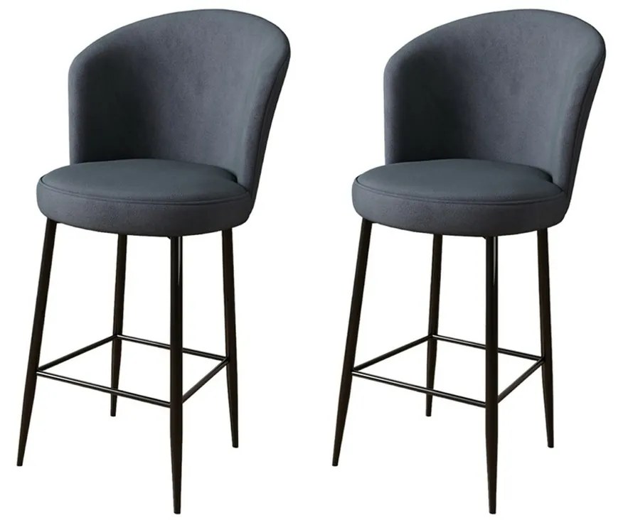 Zestaw krzeseł barowych Alte Anthracite and Black, 2 szt., 2 szt.