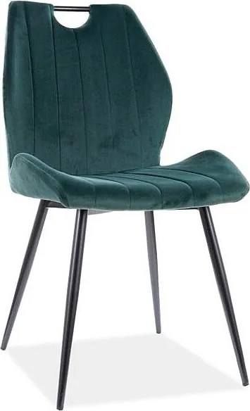 Krzesło tapicerowane ARCO VELVET zielone