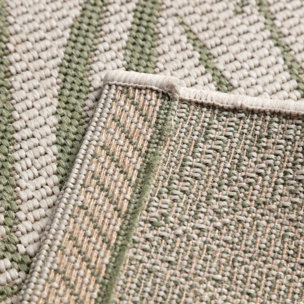 Dywan Cottage II beige/ jungle green 67x130cm