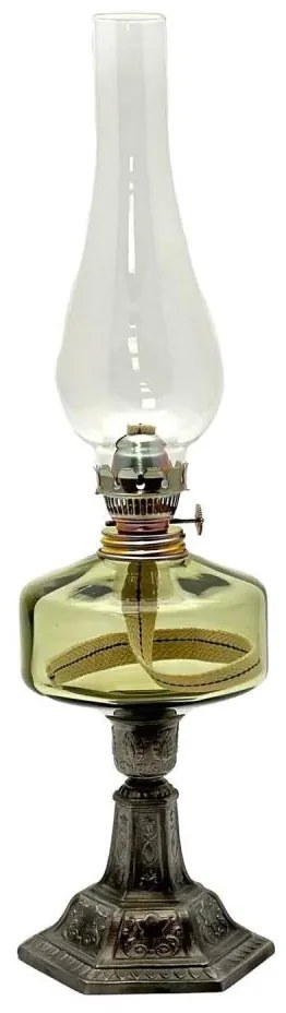 Lampa naftowa LUDMILA 42 cm zielona leśna