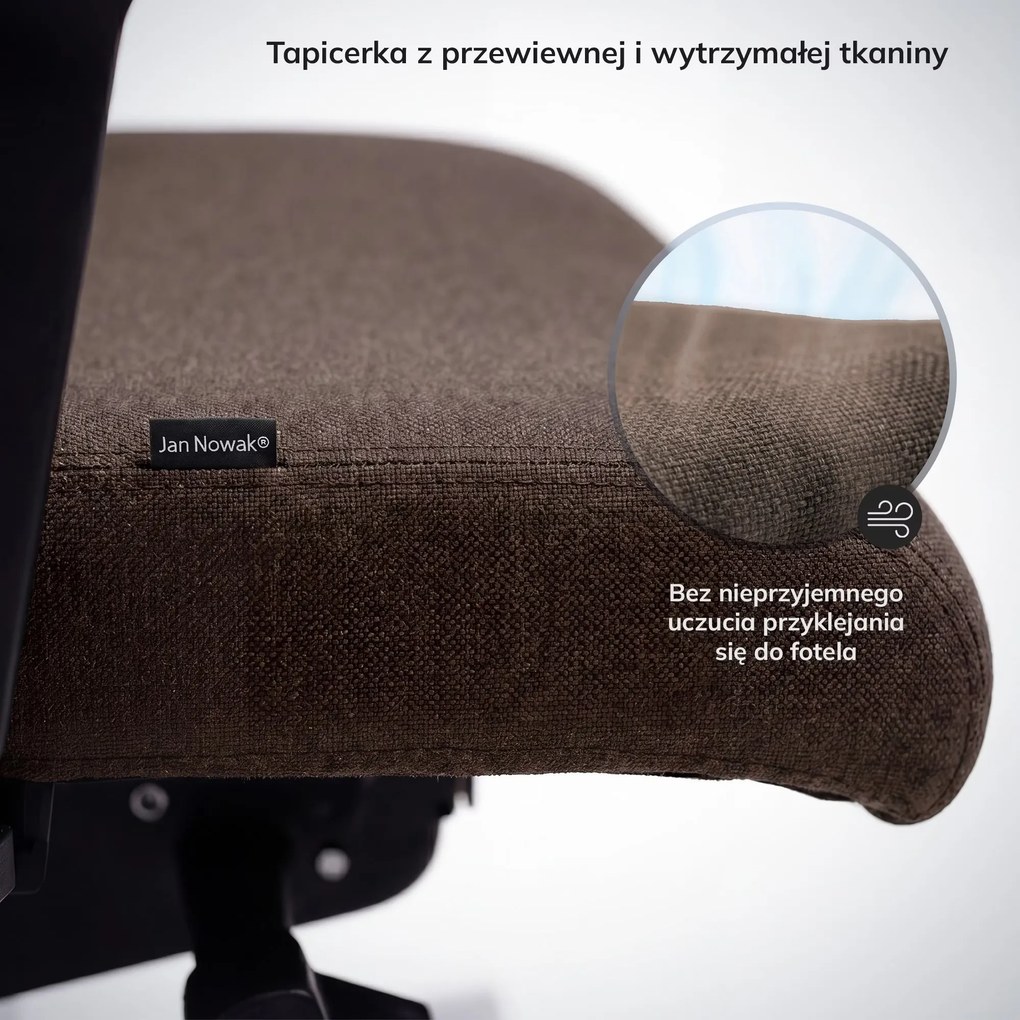Fotel biurowy ergonomiczny brązowy VECTOR