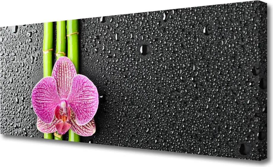 Obraz canvas na ścianę Orientalny Bambus i Kwiaty