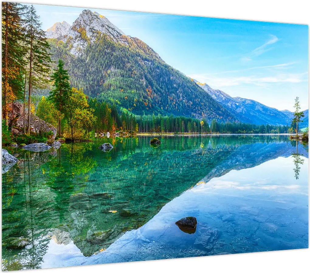 Obraz na szkle - Jezioro Hintersee (70x50 cm)