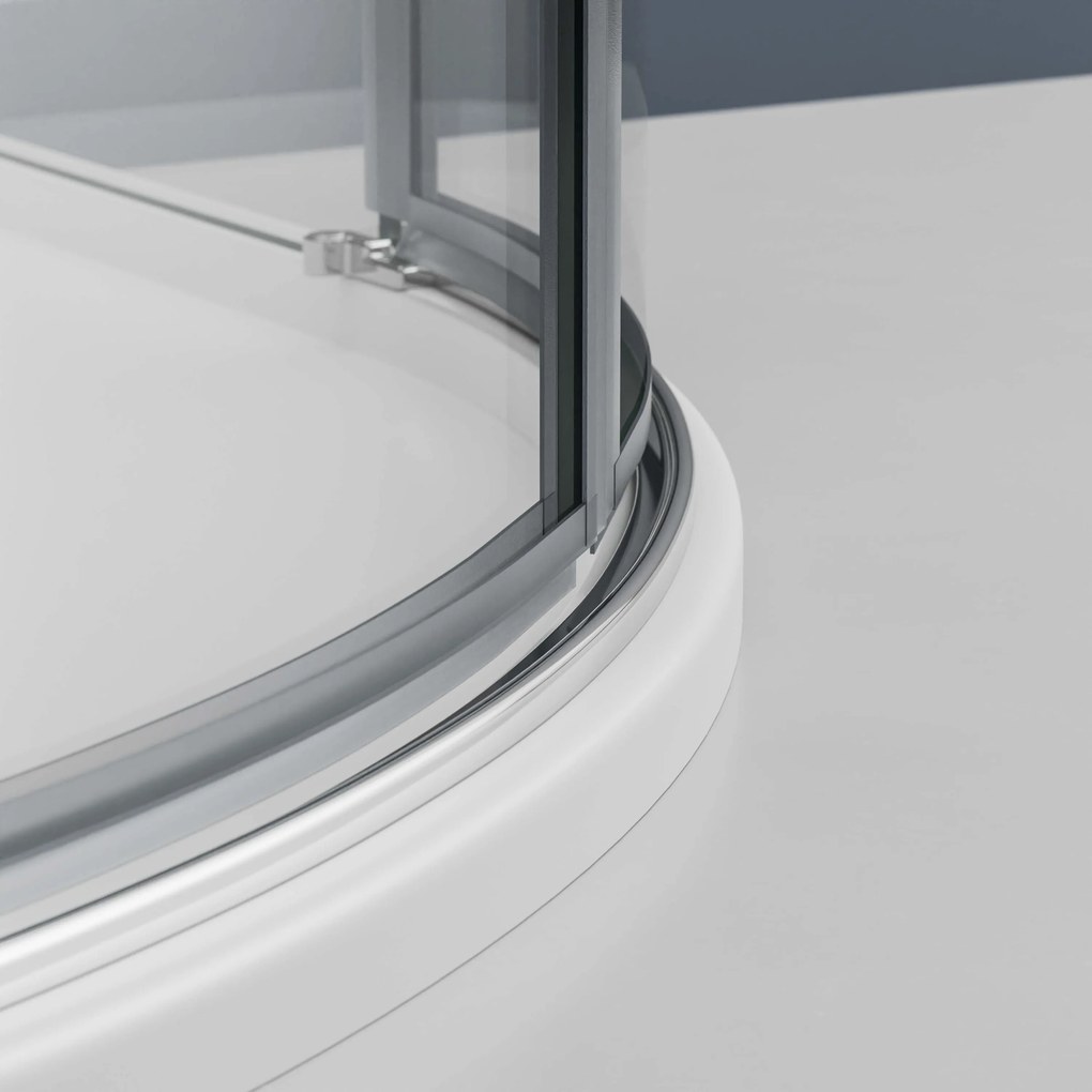 Kabina prysznicowa półokrągła EX406 drzwi uchylne