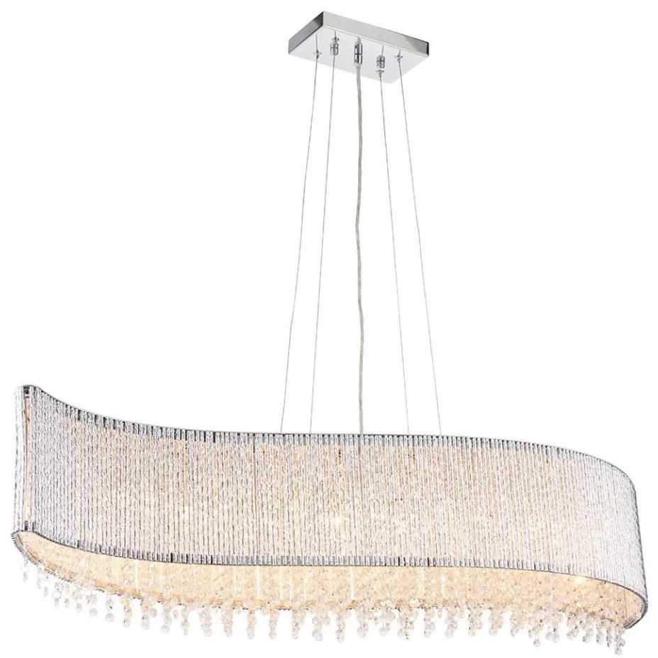 Endon 81979 - Kryształowy żyrandol na linkach GALINA 8xG9/25W/230V błyszczący chrom