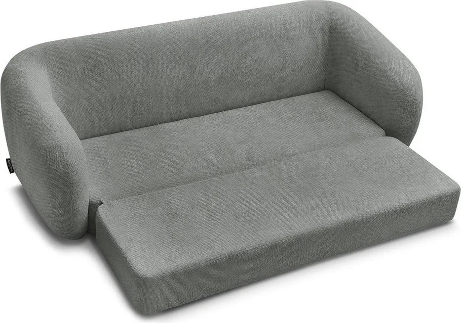 Ciemnoszara rozkładana sofa z tkaniny szenilowej 228 cm Neyo – Bobochic Paris