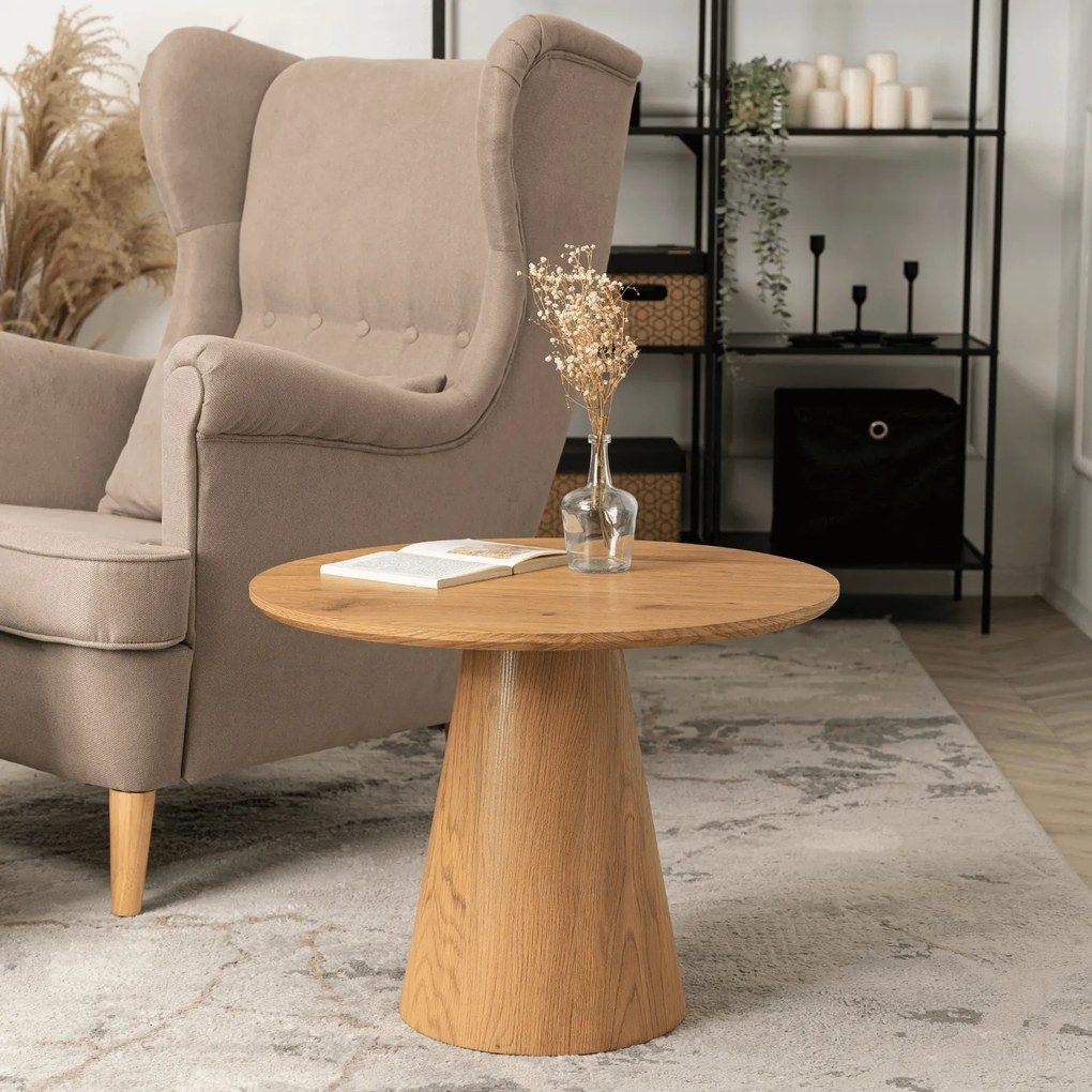 Stolik Kawowy CARLY 60 cm Dąb Nowoczesny Loft