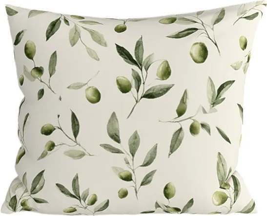Bawełniana poszewka na poduszkę OLIVE POLY 45x45 cm, zielona