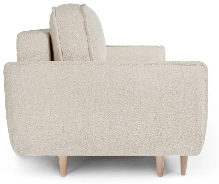 Beżowa rozkładana sofa z materiału bouclé 215 cm Patti – Bonami Selection