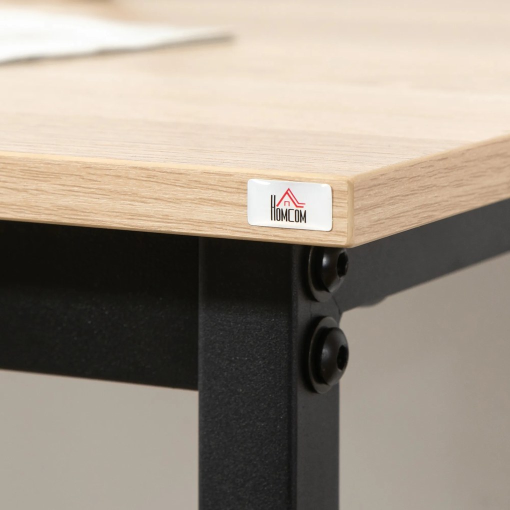 Zestaw barowy HOMCOM w stylu industrialnym, 3-częściowy, 1 stół, 2 hokery, Czarny + Naturalny