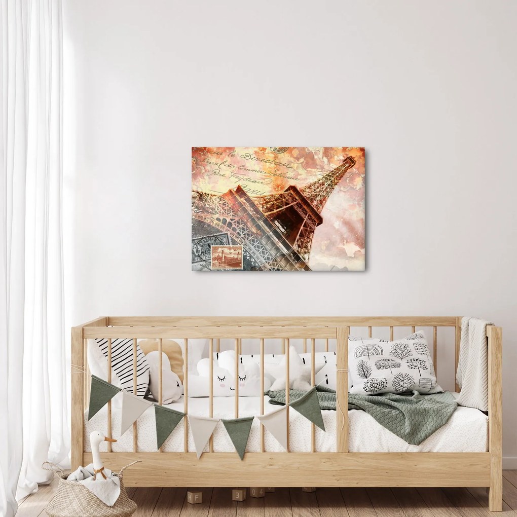 Obraz - Wieża Eiffla w stylu vintage (70x50 cm)