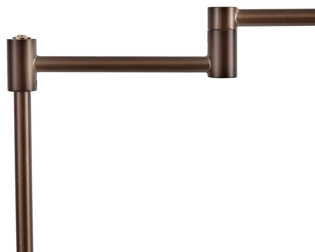 Designerska lampa podłogowa ciemny brąz z LED i ściemniaczem dotykowym - Notia