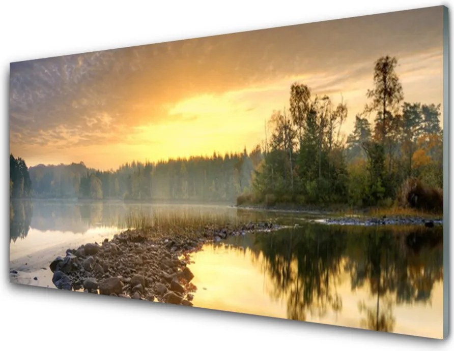 Panel Szklany Spokojna Tafla Jeziora