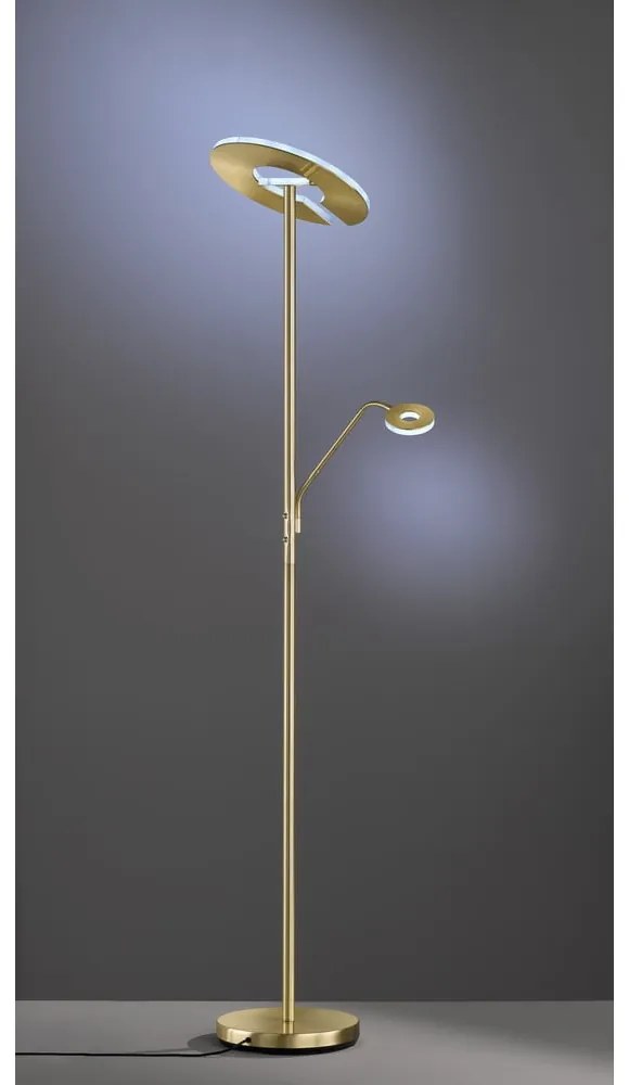 Lampa stojąca LED ze ściemniaczem w kolorze złota (wysokość 180 cm) Dent – Fischer &amp; Honsel