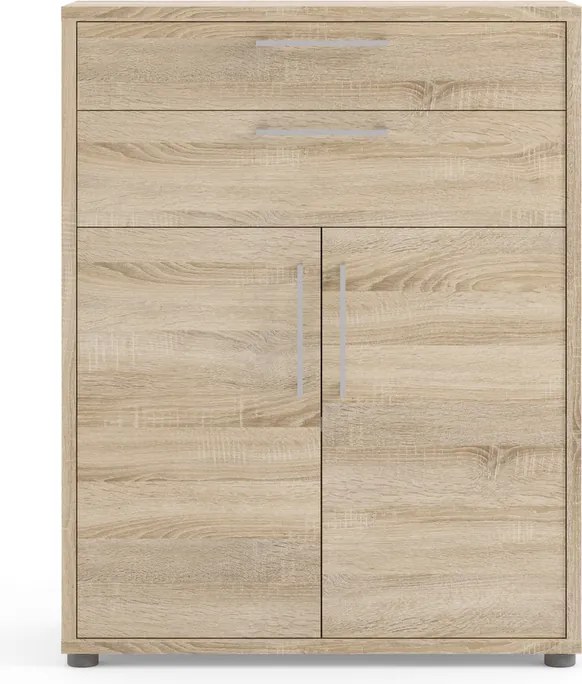 Regał do biura z drzwiami i szufladami Prima dąb sonoma