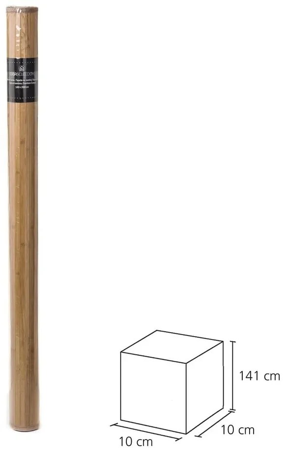 Ciemnobrązowy bambusowy dywan 140x200 cm – Casa Selección