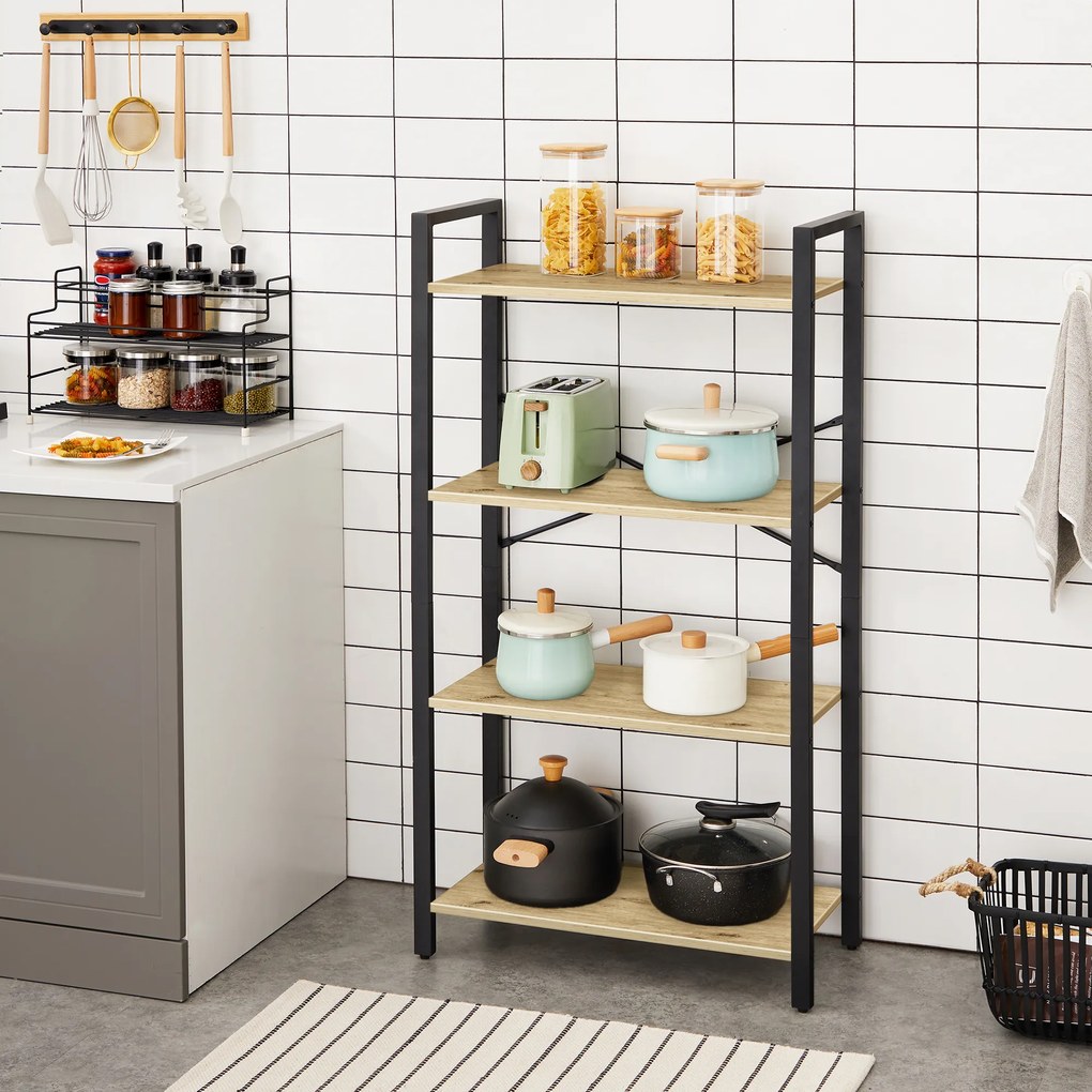 Regał stojący, otwarty, 4 półki - artisan - LLS60B88V1