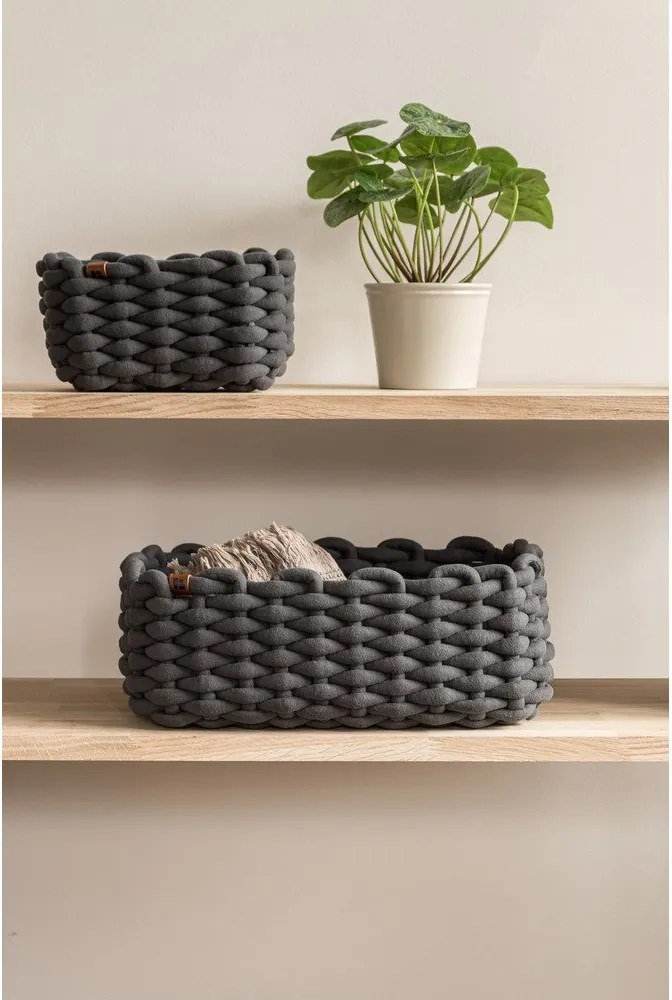 Tekstylny koszyk 35x25x14 cm Peach Skin M – Bigso