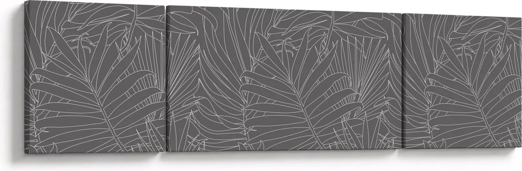 Obraz - Szare liście palmy (170x50 cm)