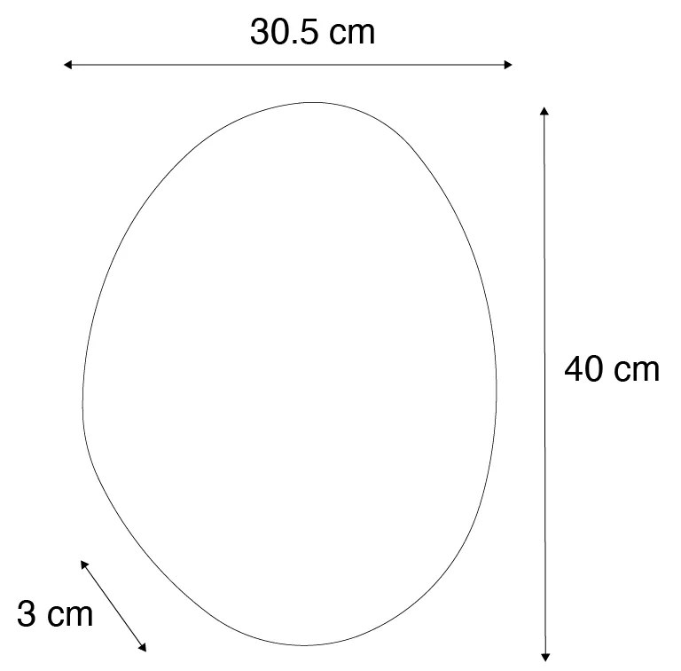 Designerskie lustro łazienkowe 40 cm z LED IP44 - BibaDesignerski Oswietlenie wewnetrzne