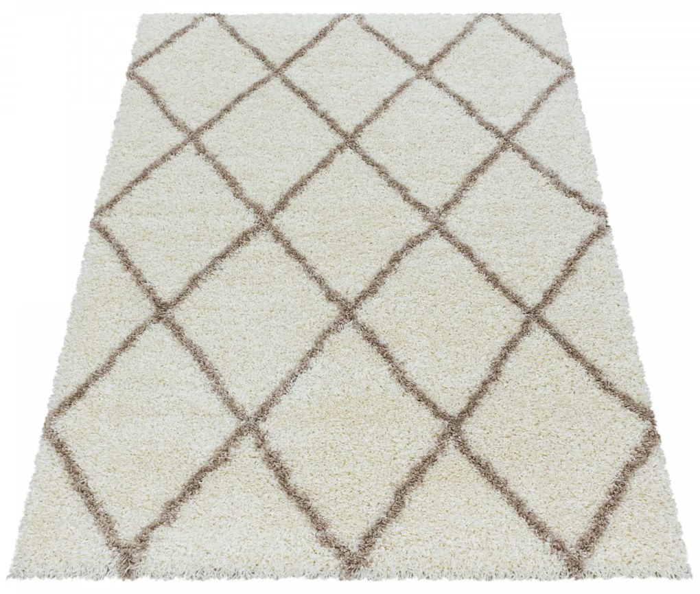 Dywan shaggy Alvor Romby kremowy 240 cm x 340 cm