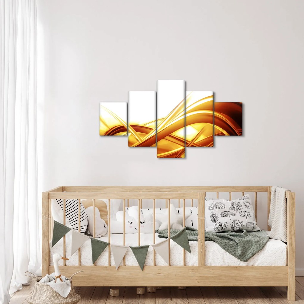 Obraz - Żółta abstrakcja (125x70 cm)