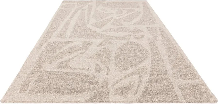 Kremowy wełniany dywan tkany ręcznie 200x290 cm Loxley – Asiatic Carpets