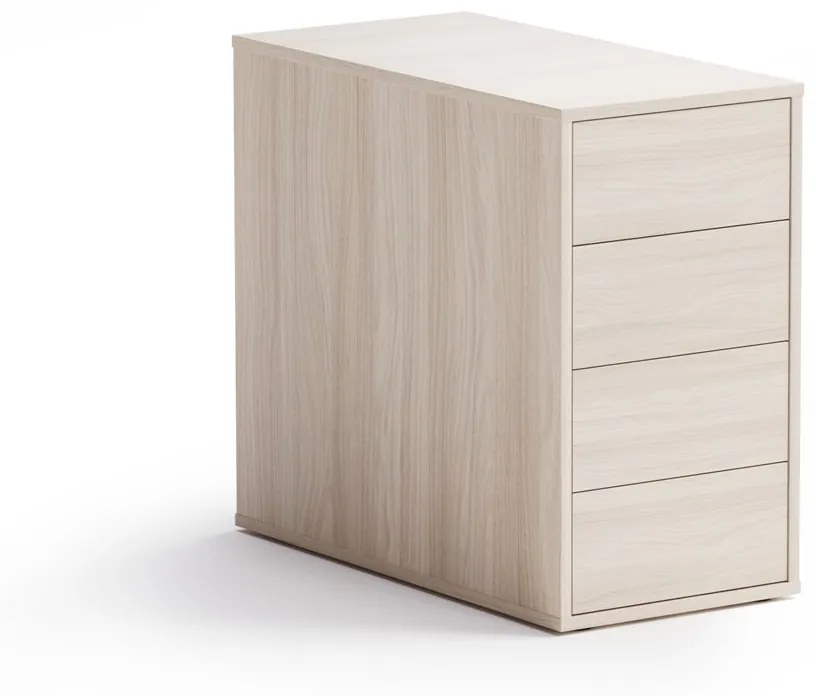 Kontener biurowy BLOCK Wood, 4 szuflady